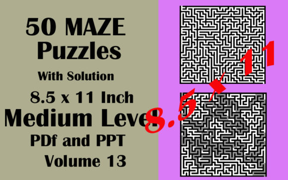 Download 50 Maze Medium Level 8.5x11 PDF PPTX V13 - Ppt Collection